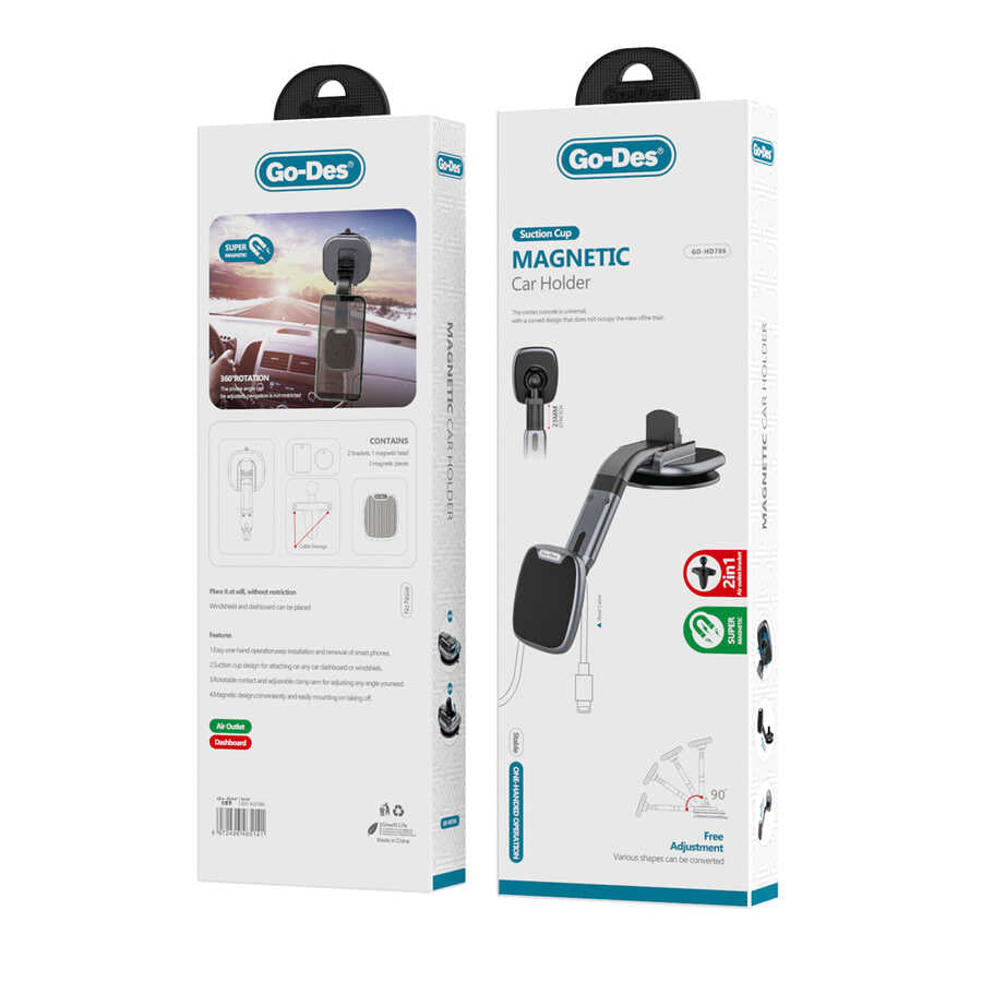 Go Des GD-HD786 Magnetic Araç Telefon Tutucu - 2 Go Des GD-HD786 Magnetic Araç Telefon Tutucu - 2
